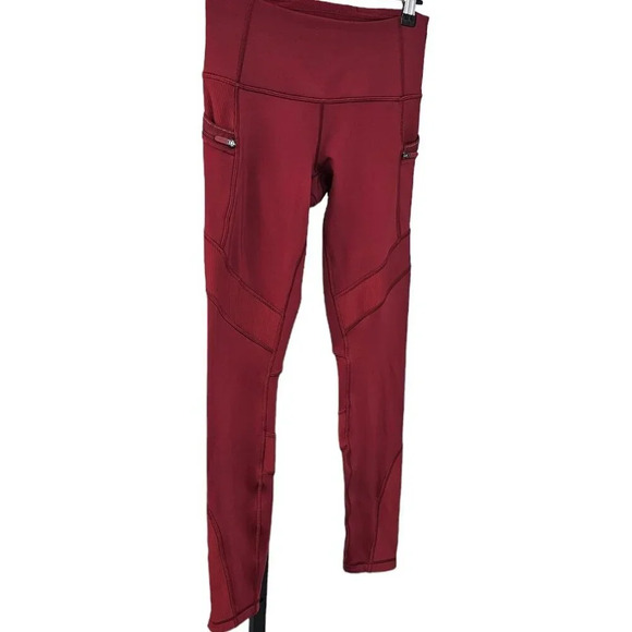 Lululemon Keep The Fleece Tight 28" Dark Sport Red Size 4 Tech Fleece Athleisure - Picture 3 of 12